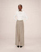 Greige Tailored Trousers Strokes