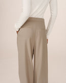 Greige Strokes Tailored Trousers