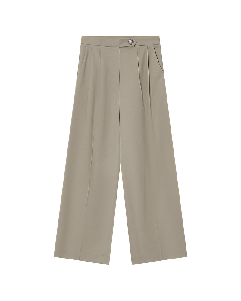 Greige Strokes Tailored Trousers