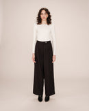Pantalón traje trazos negros