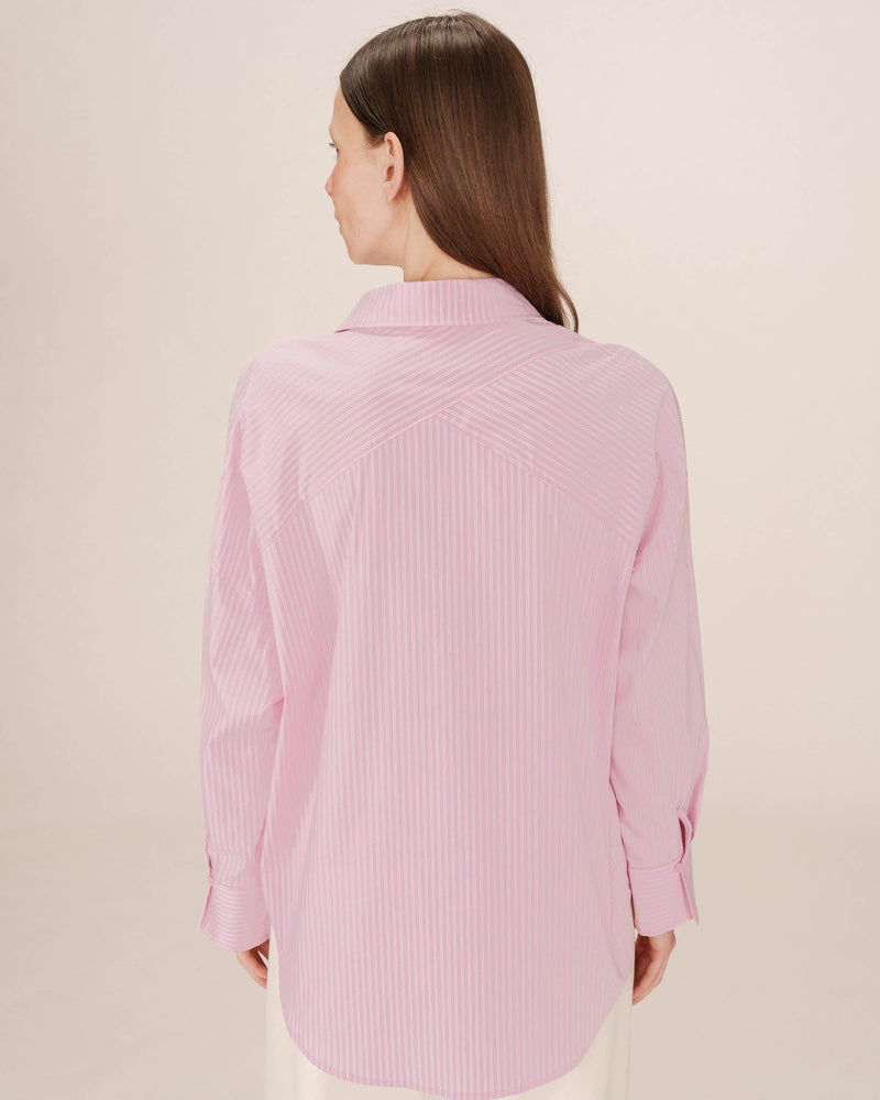 Storm Pink Crystal Striped Shirt