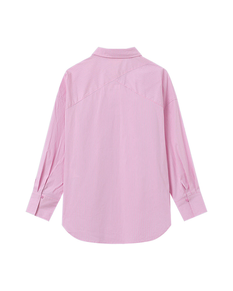 Storm Pink Crystal Striped Shirt