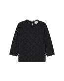 Blusa negra con cuello levantado Stella