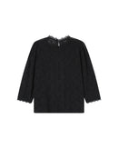 Blusa negra con cuello levantado Stella