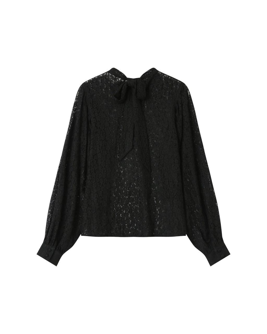 Blouse Col Lavallière Noir Sicilia