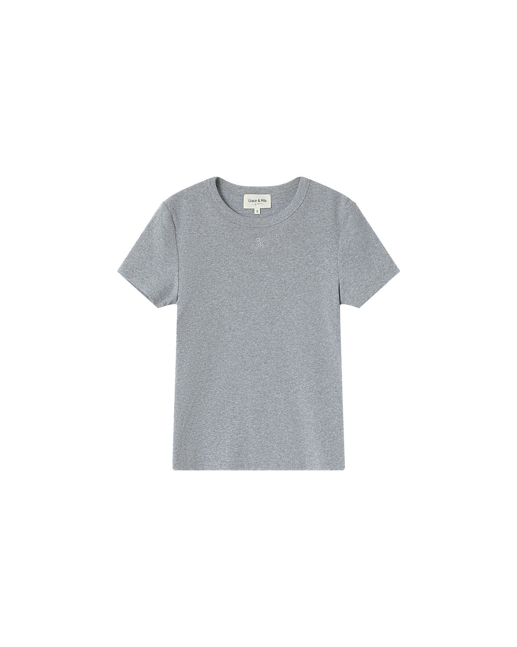Grey Round Neck T-Shirt Sure