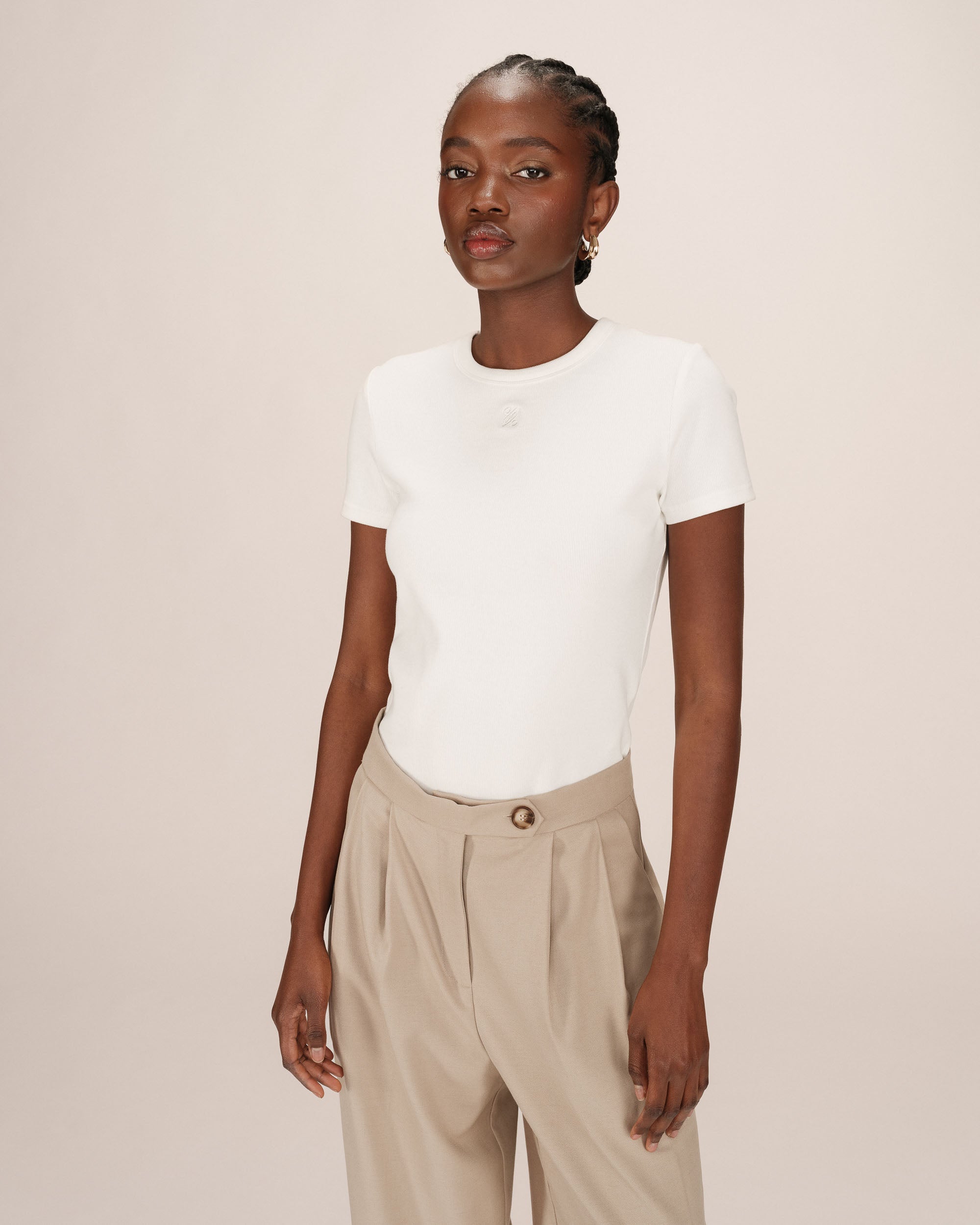 Round-Neck T-Shirt Ivory Sure