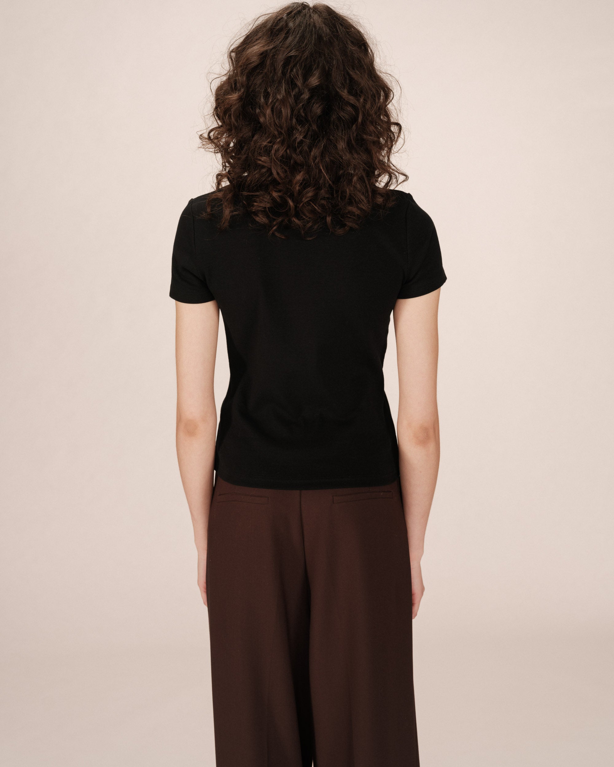 Black Round Neck T-Shirt Sure
