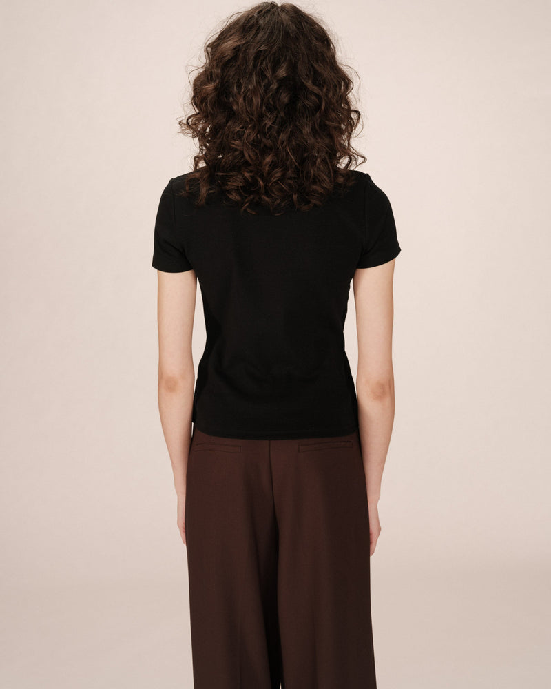Sure Black Round Neck T-Shirt