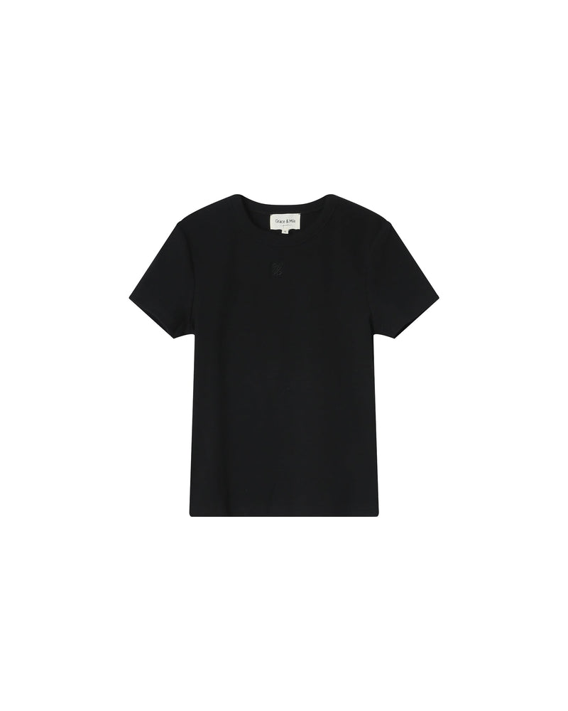 Sure Black Round Neck T-Shirt