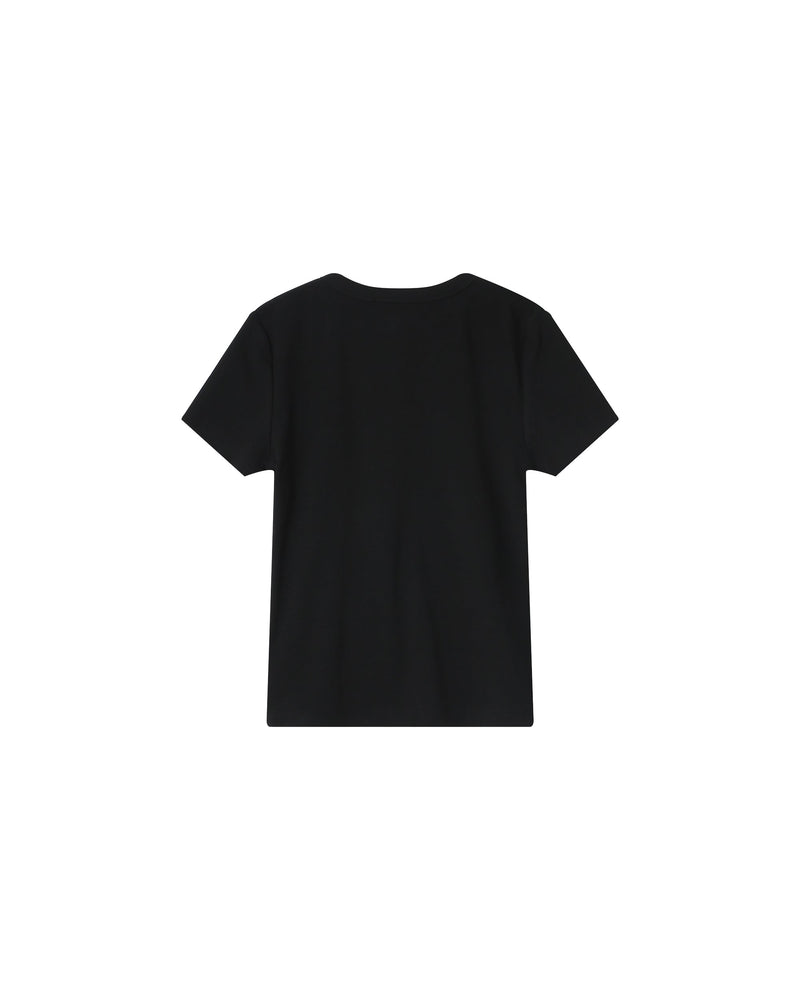 Sure Black Round Neck T-Shirt