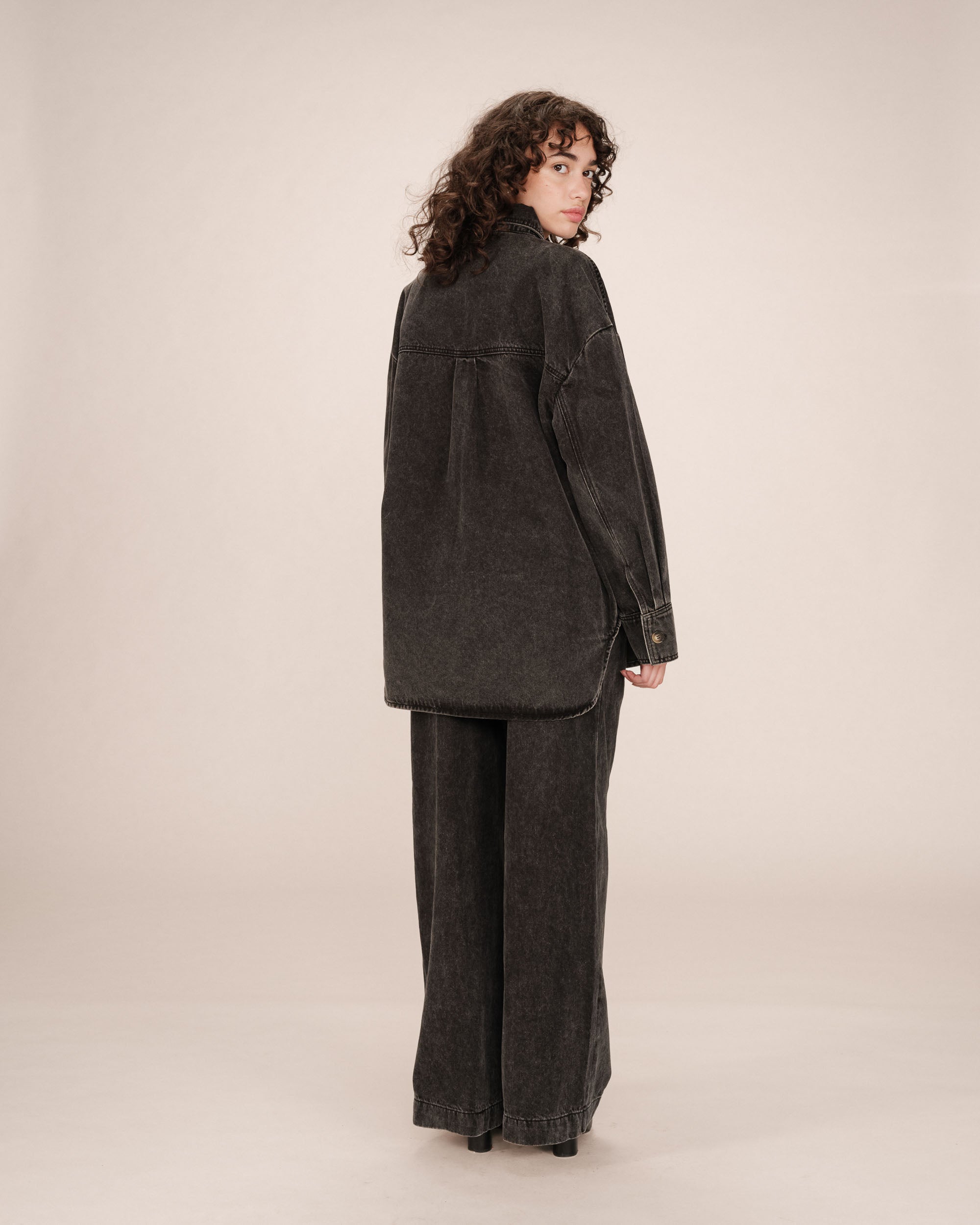 Oversized Shirt Black Washed Sydney