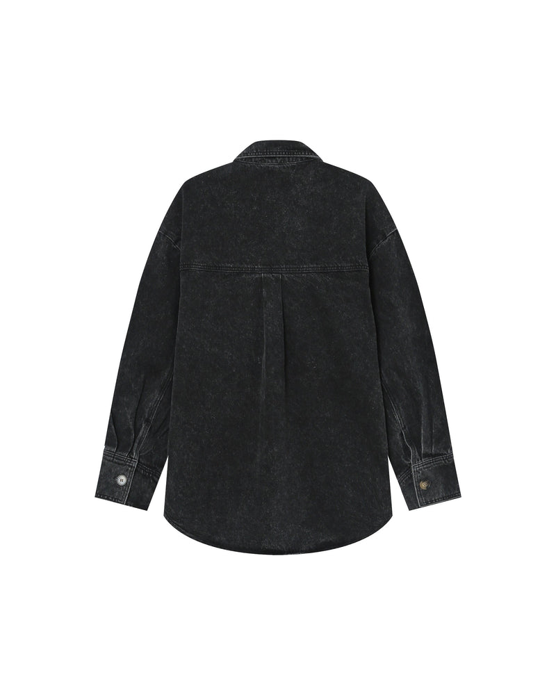 Sobrecamisa Sydney extragrande lavada en negro