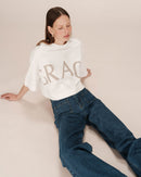 Taupe Star Cropped Top