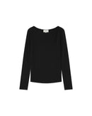 Top negro con cuello barco Stanley
