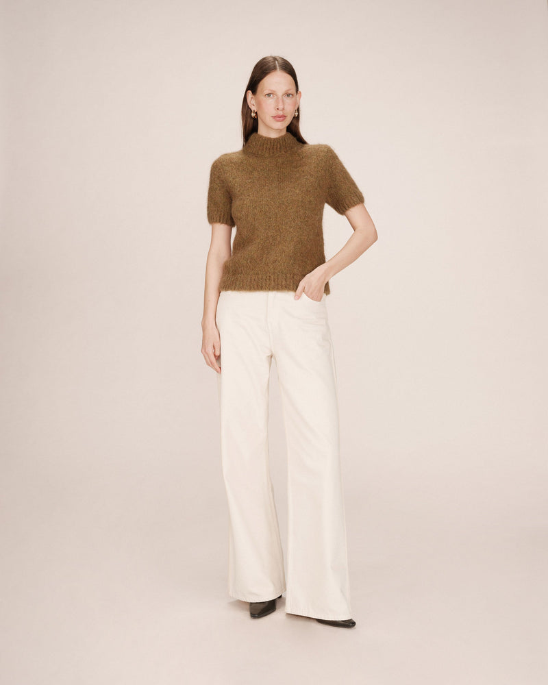 Jersey con cuello alto de Willow verde oliva
