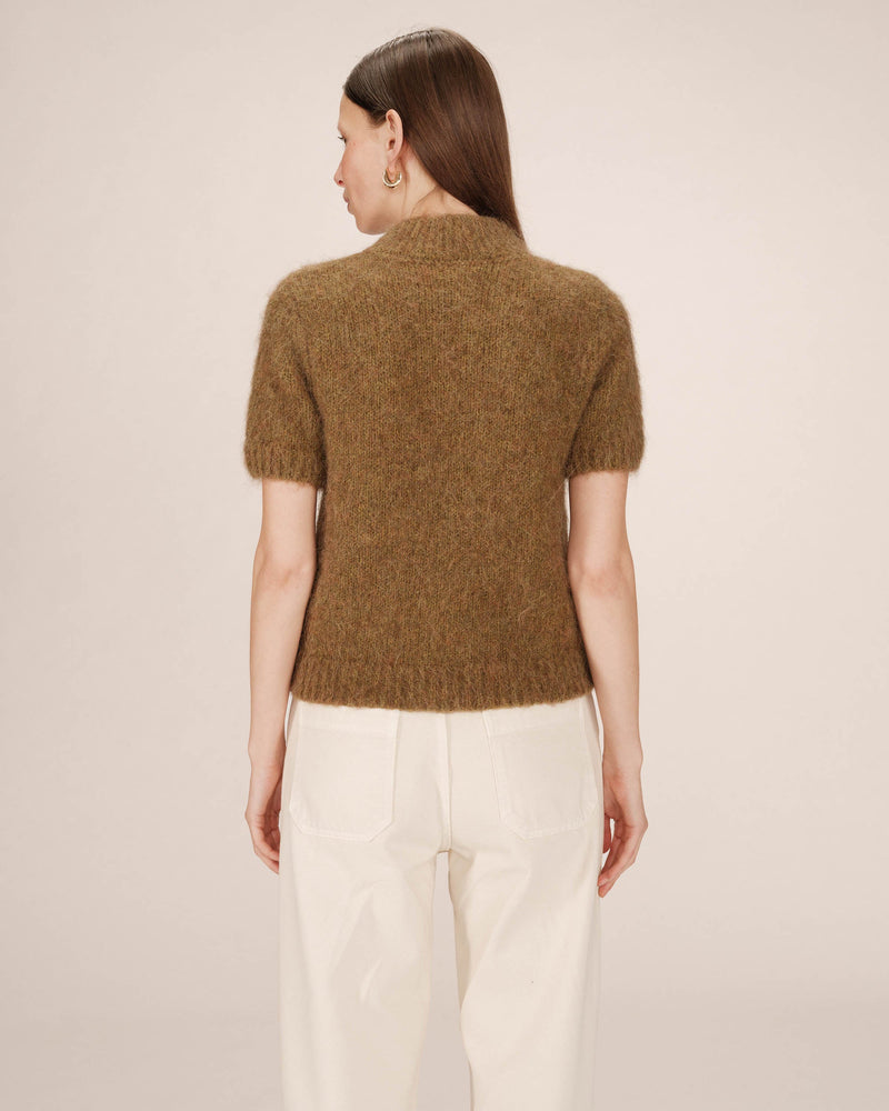 Jersey con cuello alto de Willow verde oliva