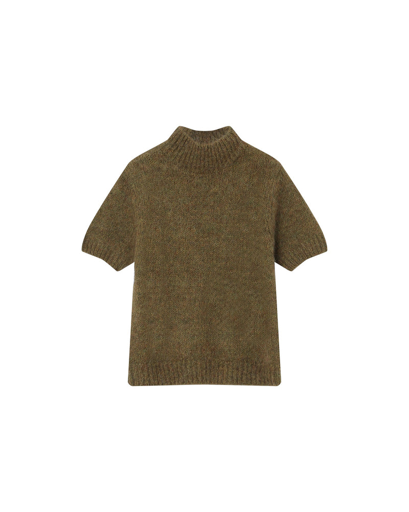 Jersey con cuello alto de Willow verde oliva