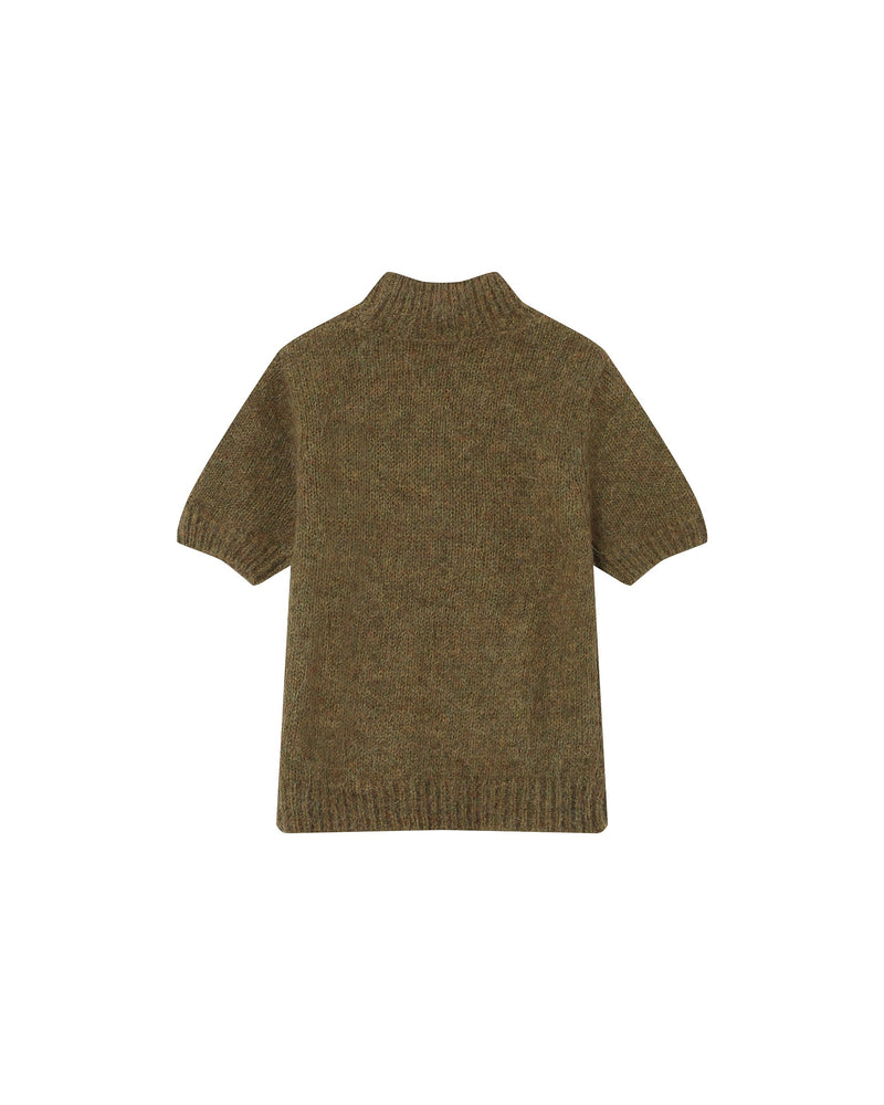 Jersey con cuello alto de Willow verde oliva