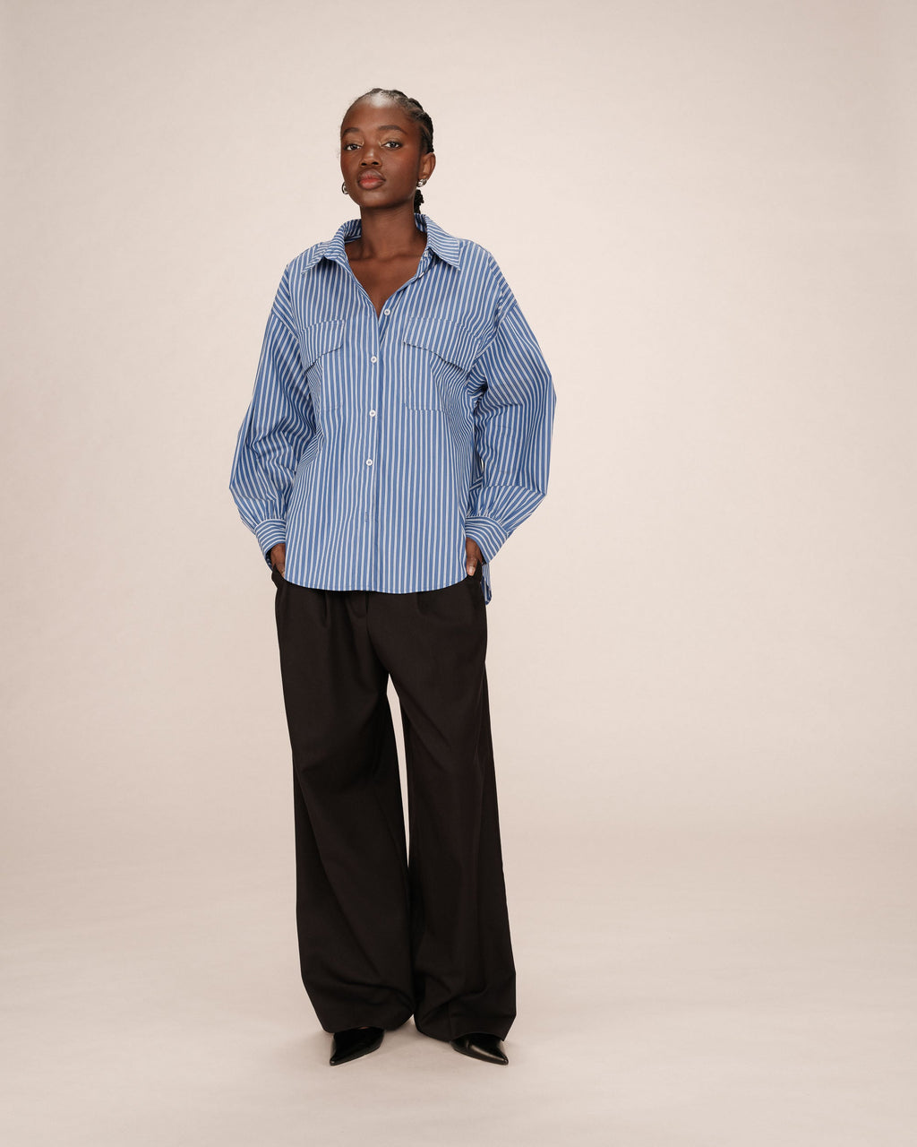 Camisa de Rayas Azul Fósil Sorbet