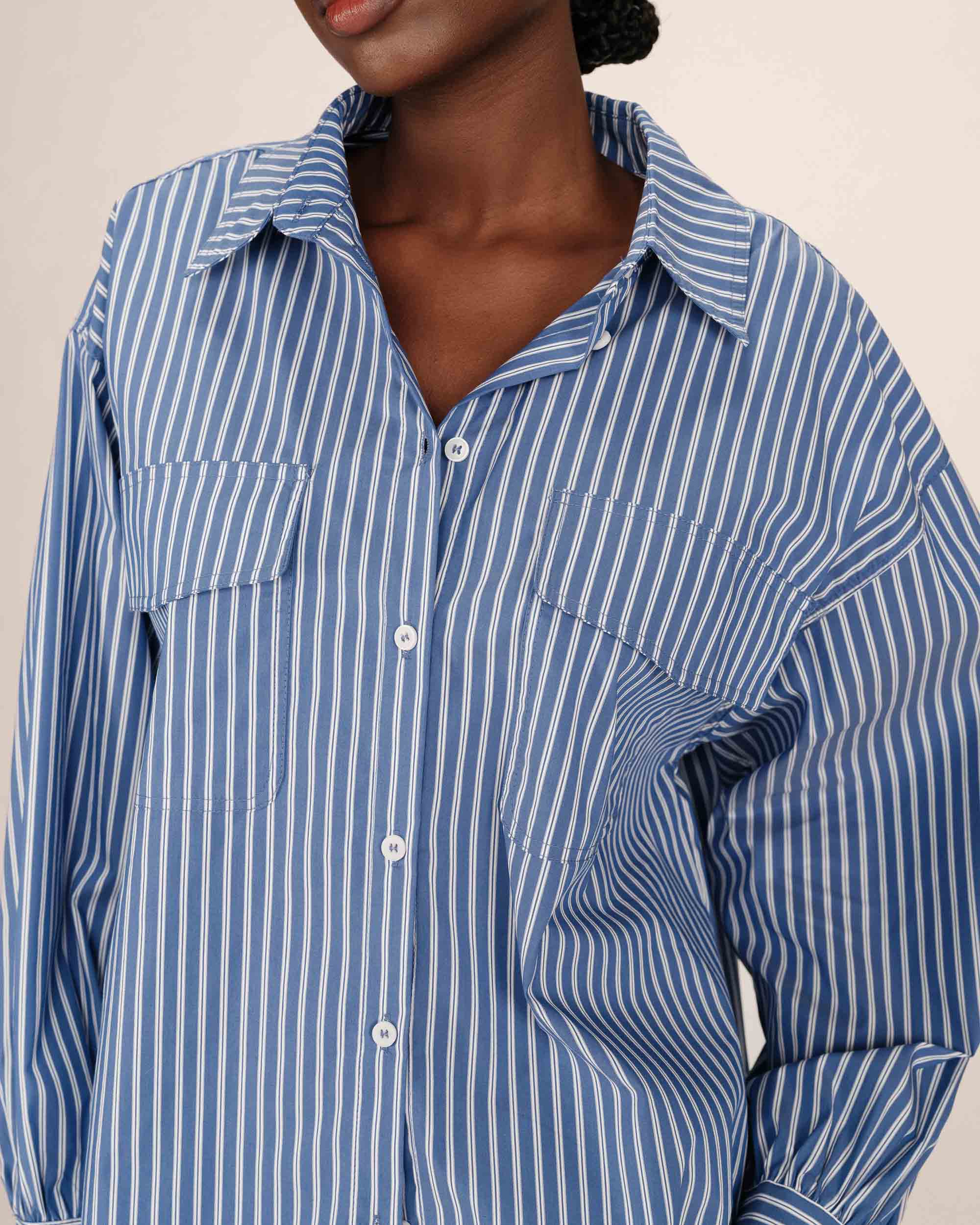 Camisa de Rayas Azul Fósil Sorbet