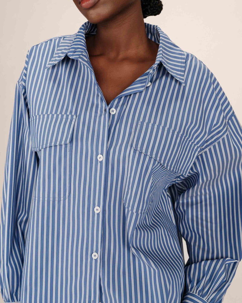Camisa Sorbet Fossil Rayas Azul