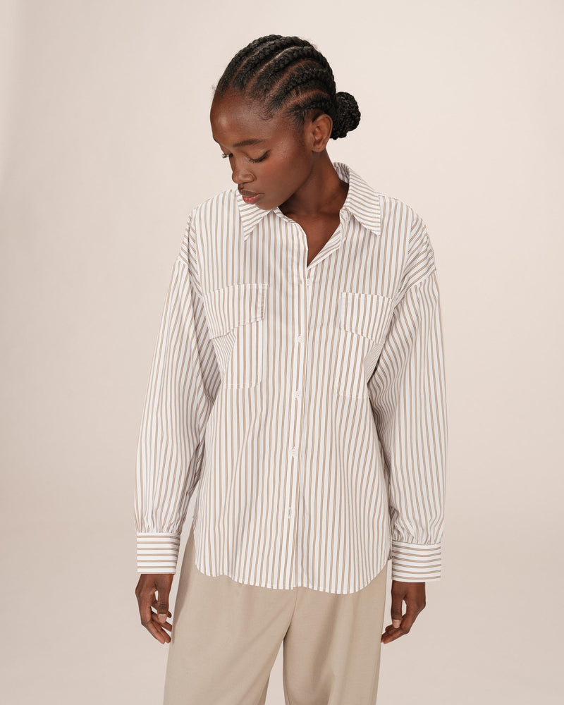 Striped Shirt Greige Sorbet