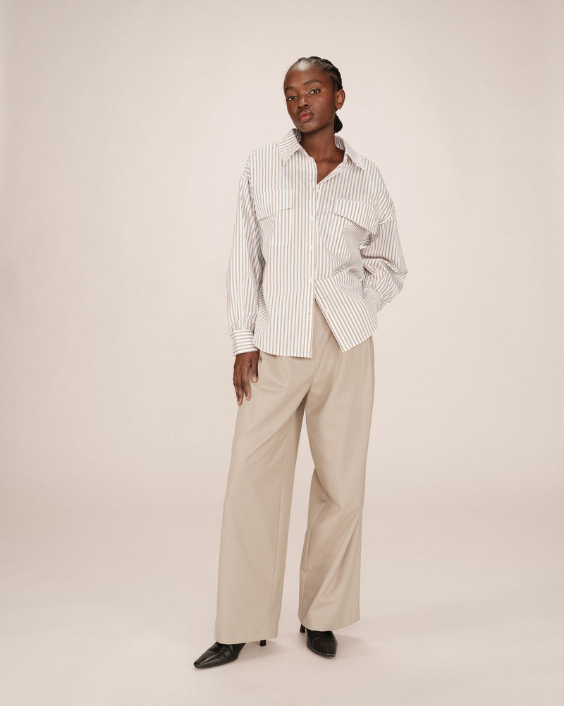 Striped Shirt Greige Sorbet