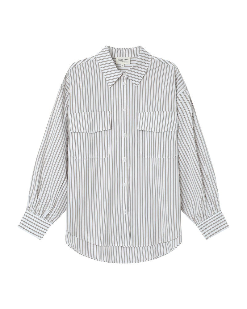 Striped Shirt Greige Sorbet