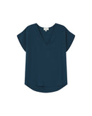 Top fluido con cuello en V Emerald Season