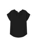 Top fluido con cuello en V Black Season
