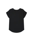 Top fluido con cuello en V Black Season