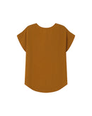 Top fluido cuello pico Temporada Ocre