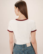 Camiseta Monograma G&M Bordado Crudo Sany