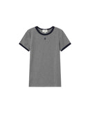 Camiseta con monograma bordado de G&M Sany gris