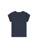 Camiseta azul marino con mensaje de Sorentino