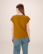 T-Shirt con Mensaje Ocre Sorentino