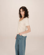 Camiseta con Mensaje Beige Samory