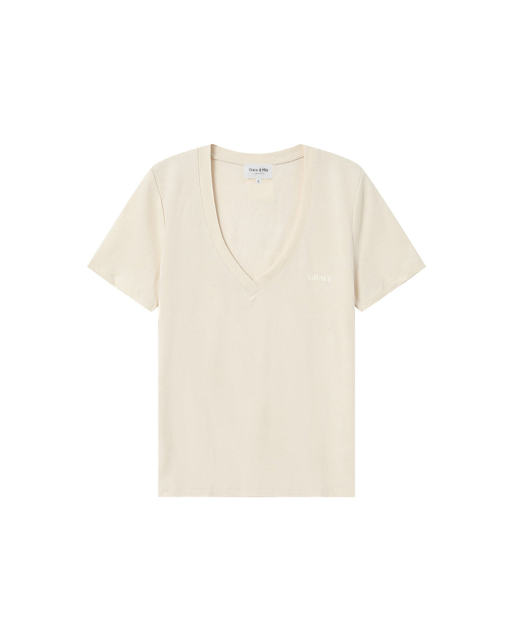 Camiseta con Mensaje Beige Samory