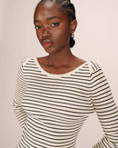 Striped Jumper Ecru Saturday