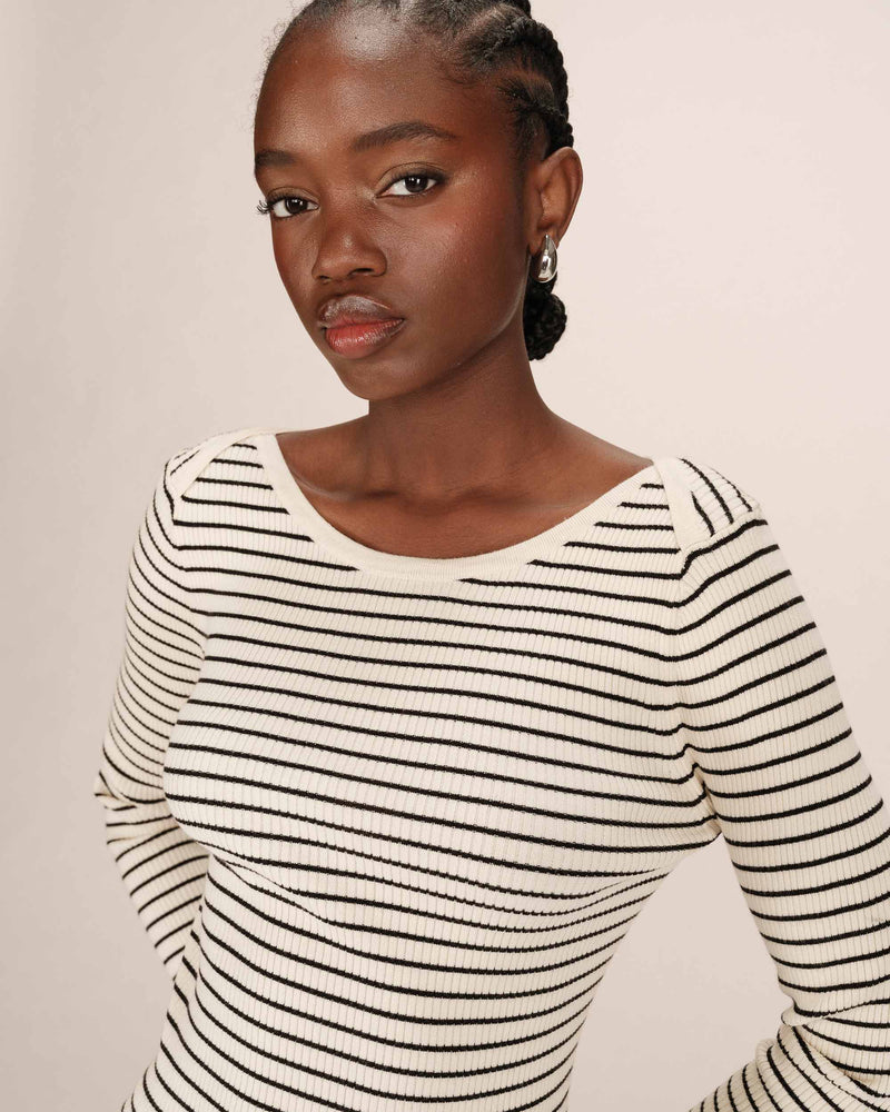 Striped Jumper Ecru Saturday