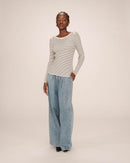 Striped Jumper Ecru Saturday