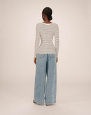 Striped Jumper Ecru Saturday