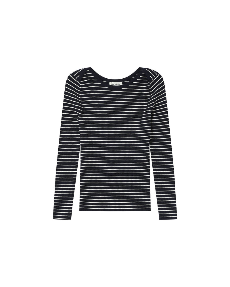 Navy Striped Sweater Saturday
