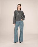 Saints Anthracite Embroidered Message Sweater