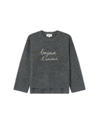 Anthracite Embroidered Slogan Jumper Saints
