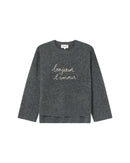 Saints Anthracite Embroidered Message Sweater