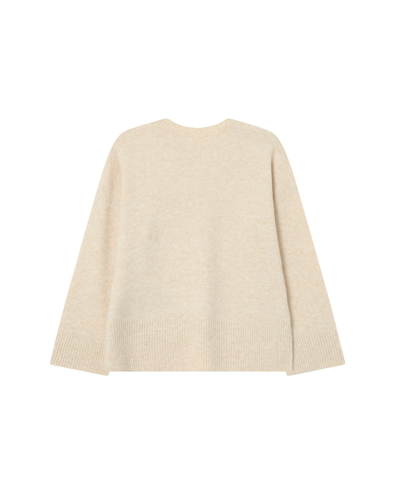 Saints Chocolate Embroidered Message Sweater