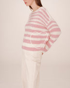 Crystal Pink Striped Jumper Sand