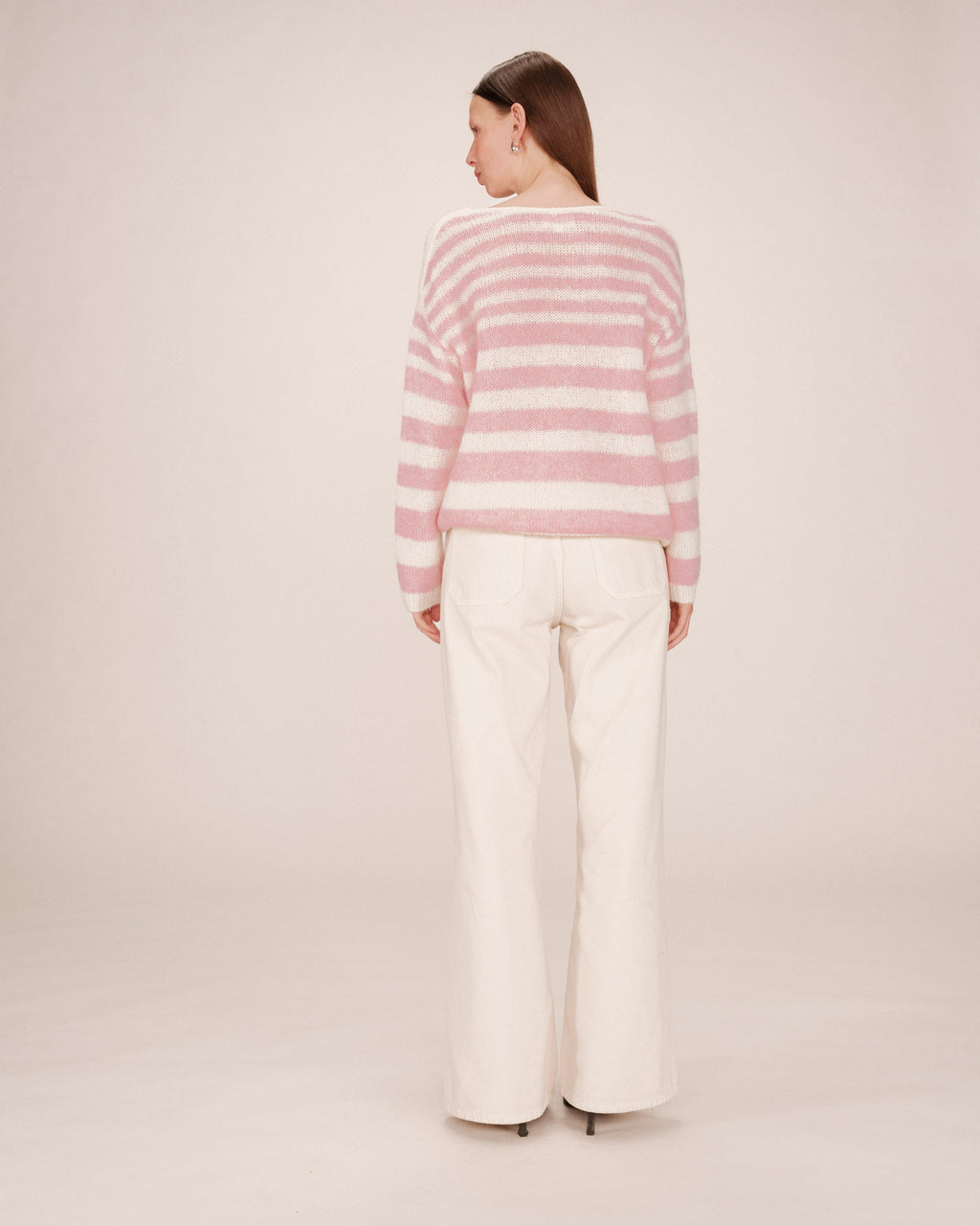Crystal Pink Striped Jumper Sand